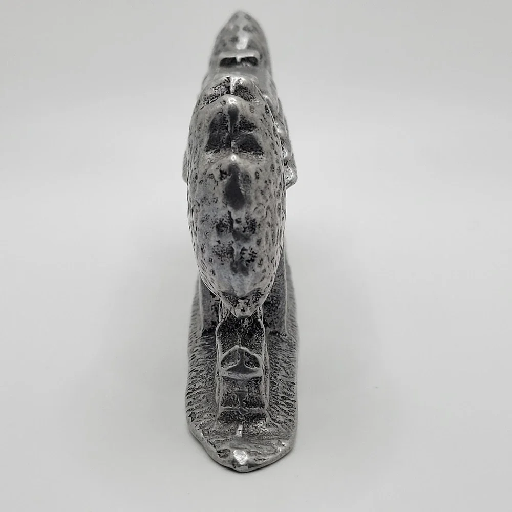COUNTRY CHARM‎ Pewter Saltbox House Taper Candle Holder Primitive Farmhouse
